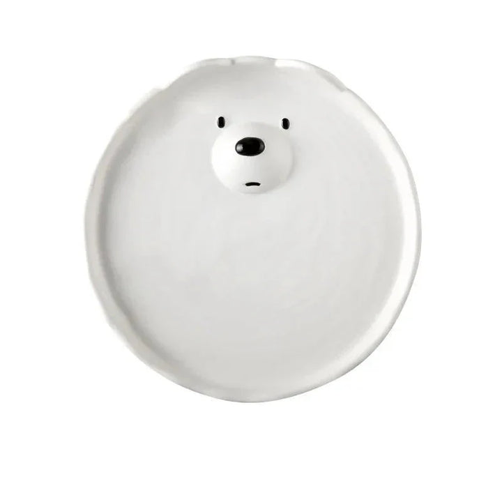 Cartoon Polar Bear Ceramic Plate and Bowl Set Eco-Friendly | Stornfield