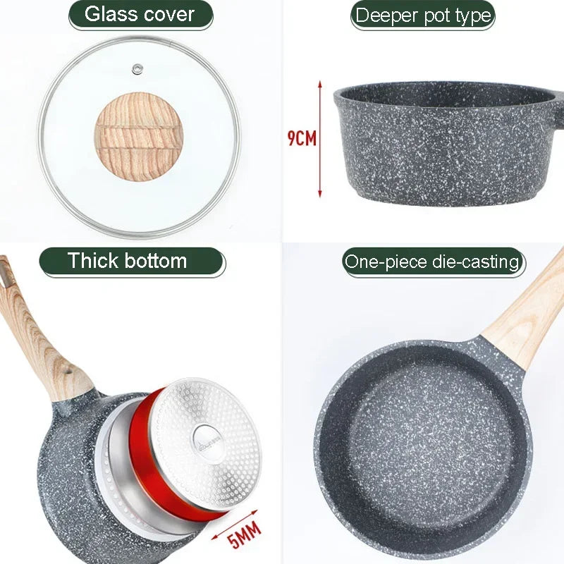 Cast Iron Non stick Cooking Frying Pan and Pot Kitchen Cookware | Stornfield