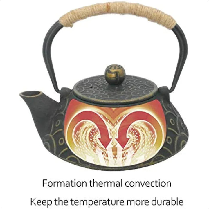 Cast Iron Teapot with Stainless Steel Infuser Loose Leaf Tea Kettle | Stornfield