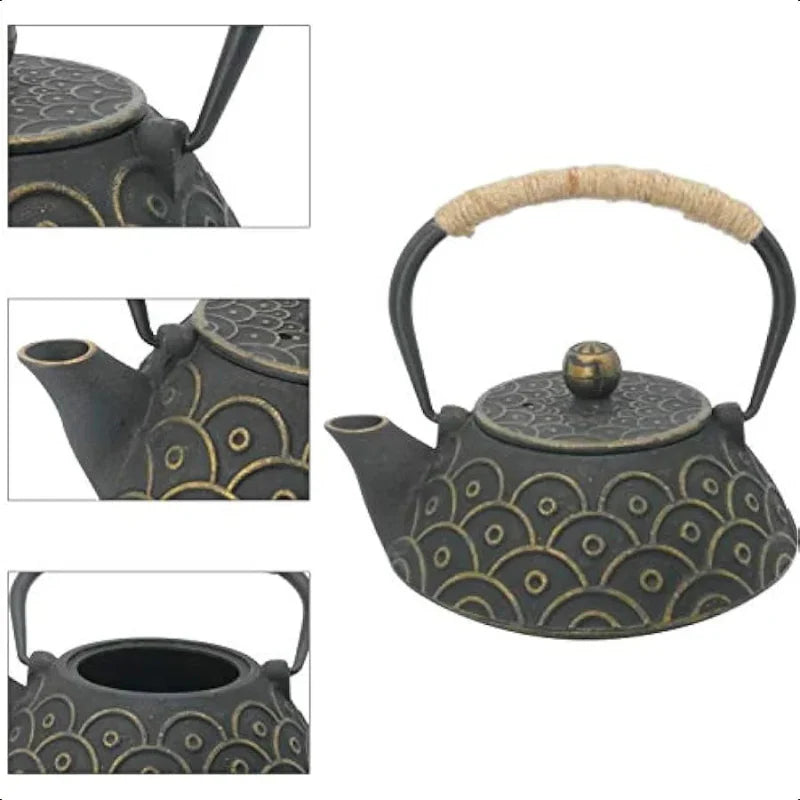 Cast Iron Teapot with Stainless Steel Infuser Loose Leaf Tea Kettle | Stornfield