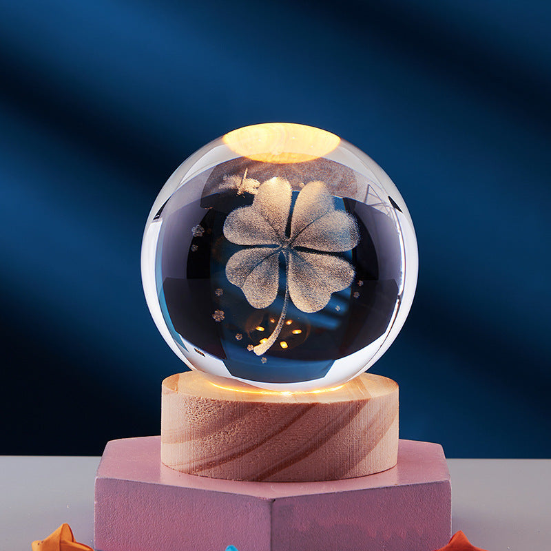 CrystalLight - 3D Crystal Night Lamp with LED Lighting | Ambient Lighting for Bedroom or Living Room | Stornfield