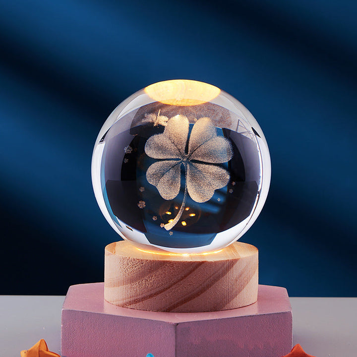 CrystalLight - 3D Crystal Night Lamp with LED Lighting | Ambient Lighting for Bedroom or Living Room | Stornfield