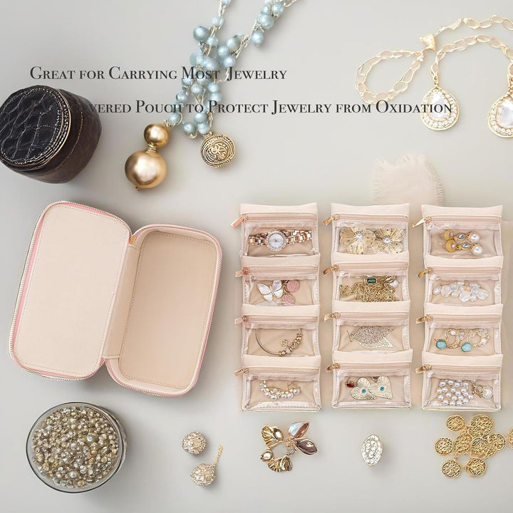 Jewelry box with 12 zipper compartments | Stornfield