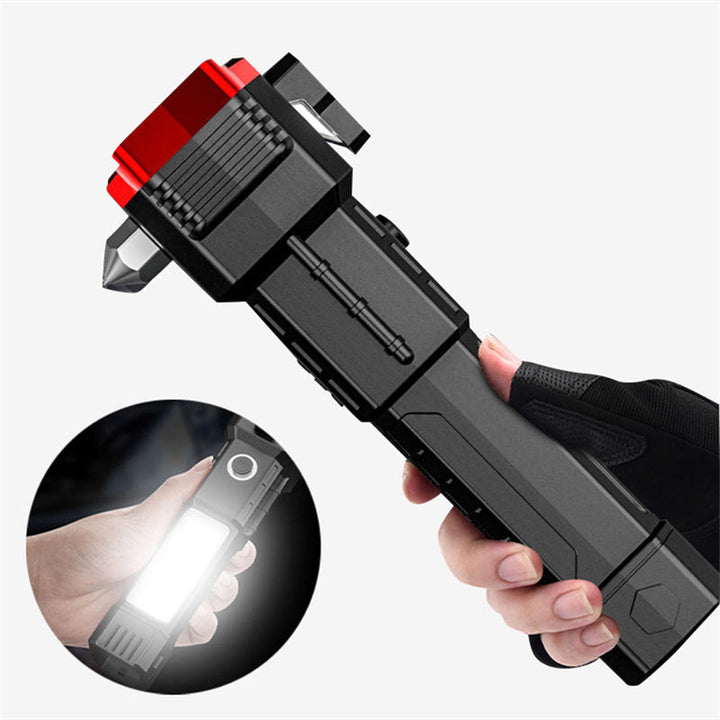 Multifunctional car safety hammer with emergency light and power bank | Stornfield