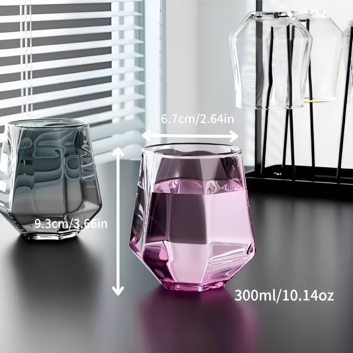 Glass Cup in Transparent Design, 4-Piece Set – Stylish and Decorative Design | 300 ml Glass Cup for Water, Juice, and Tea | Stornfield
