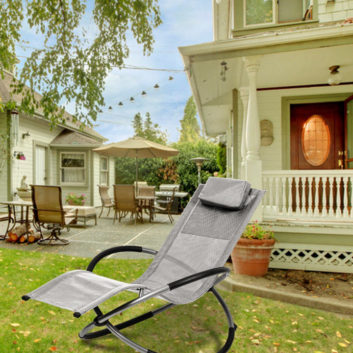 Relax lounger deck chair swinging lounger foldable | Stornfield