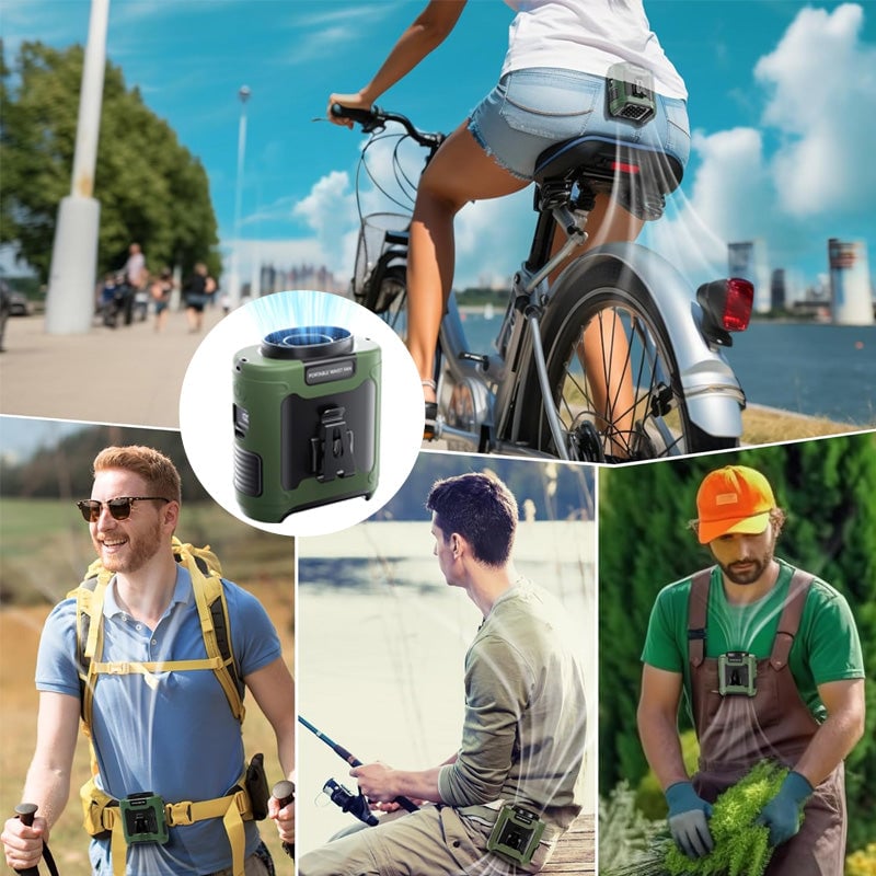 Fan Clip for Belt – Hands-Free Wearable with USB Charging | Stornfield