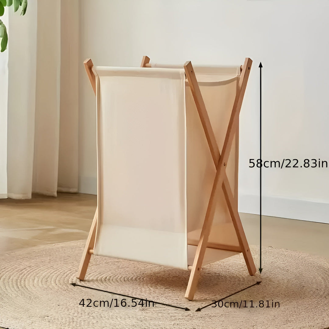 FoldaStornfielde laundry basket made of wood – Robust wooden design | Decorative and functional | Stornfield
