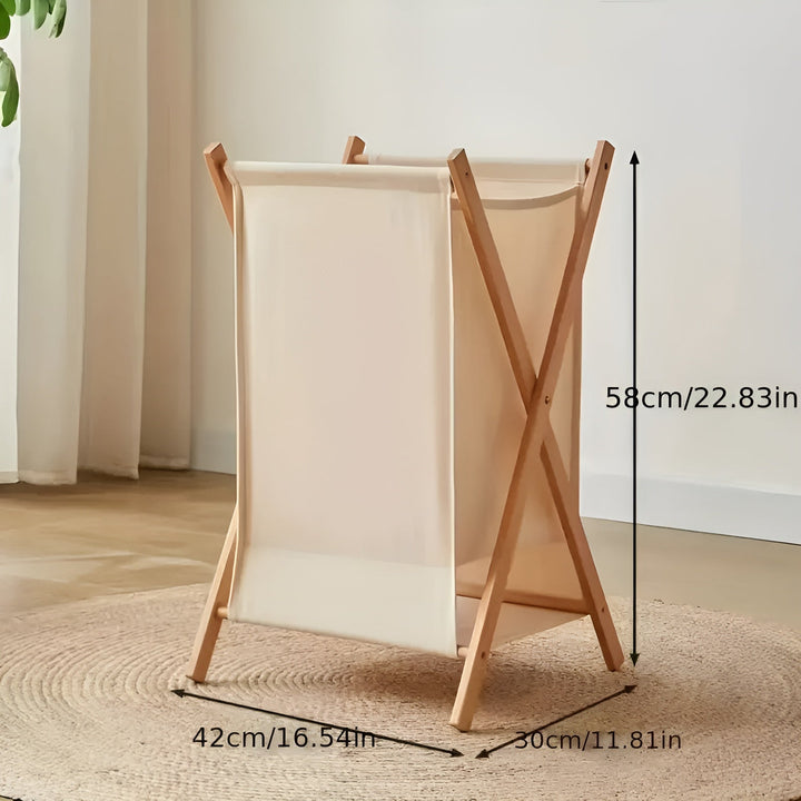 FoldaStornfielde laundry basket made of wood – Robust wooden design | Decorative and functional | Stornfield