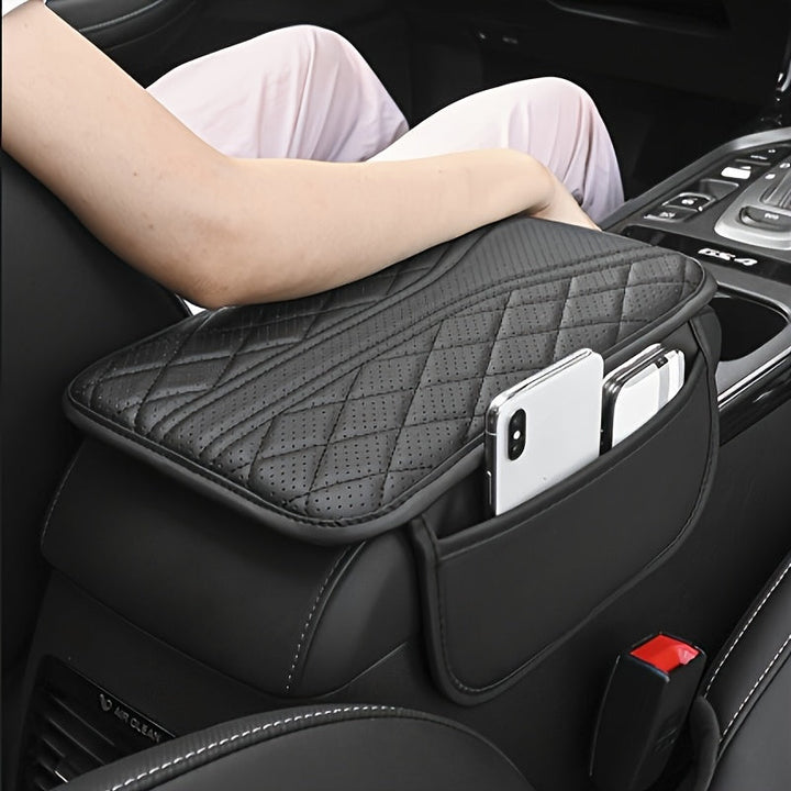 Car Armrest Organizer PU Leather with Pocket | Stornfield