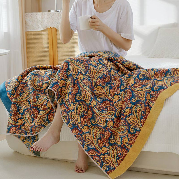 Mixed Color Reversible Gauze Bath Towel Soft Cotton | Stornfield