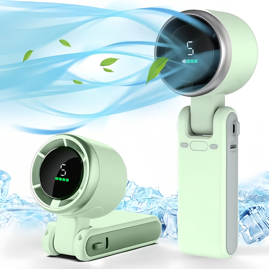 USB rechargeable handheld fan with 5 speeds | Stornfield