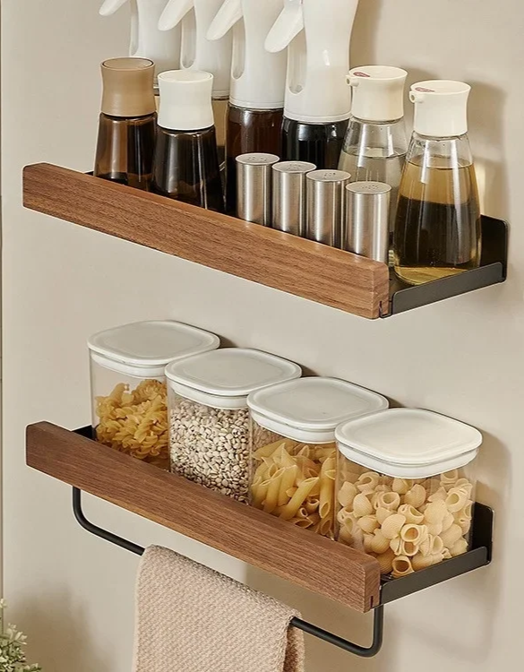 CulinaWood Kitchen Wall Shelf Stornfield