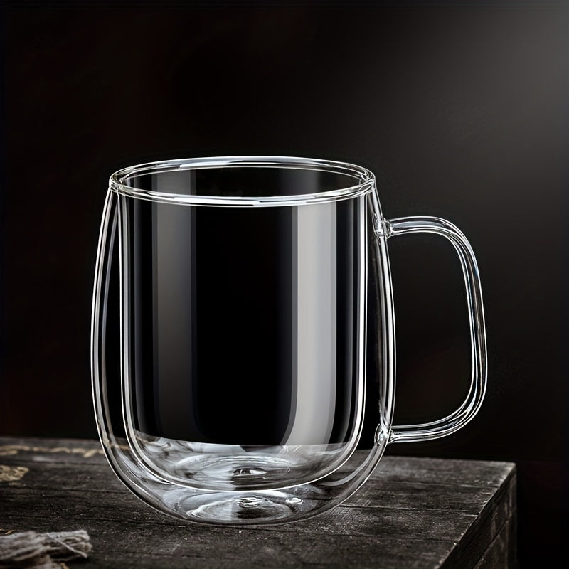 ThermoSip Double-Walled Glass Mug – Borosilicate Glass, Heat Resistant & Elegant | Stornfield