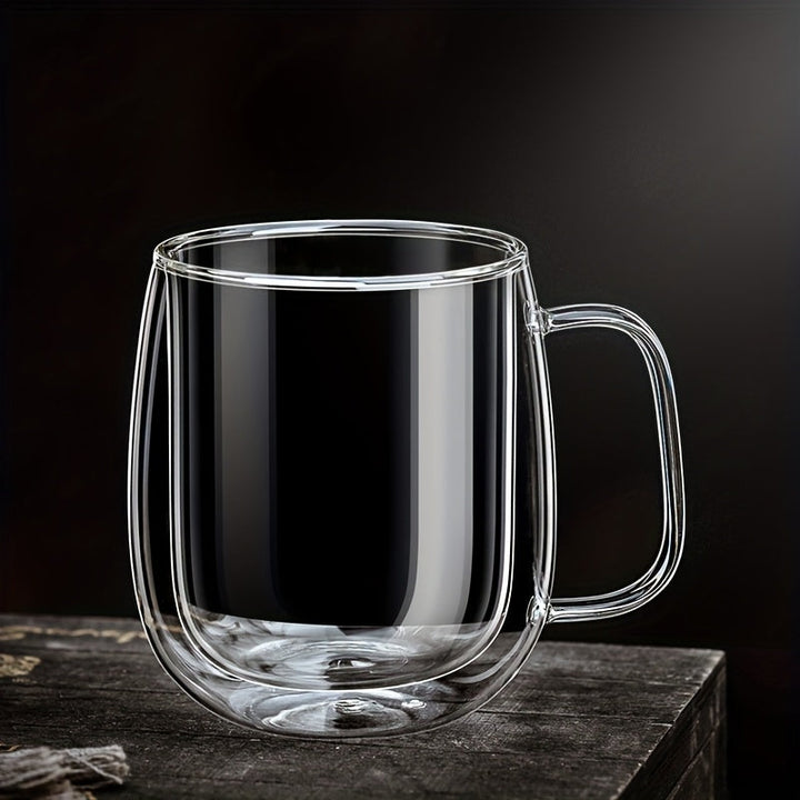 ThermoSip Double-Walled Glass Mug – Borosilicate Glass, Heat Resistant & Elegant | Stornfield
