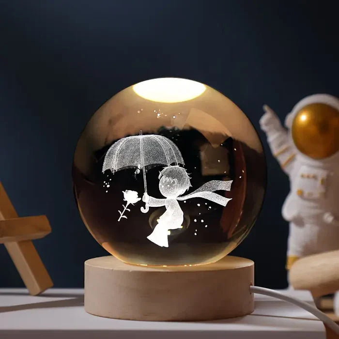 3D Crystal Galaxy Sphere | Stornfield