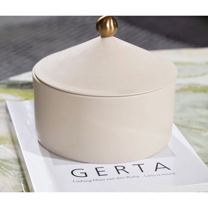 Stornfield | Ceramic Storage Candle Jar with Lid