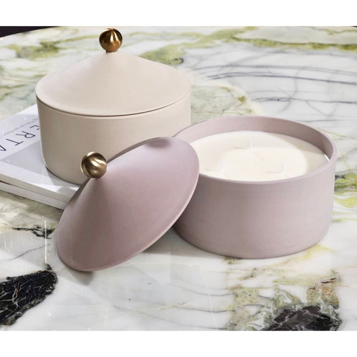 Stornfield | Ceramic Storage Candle Jar with Lid