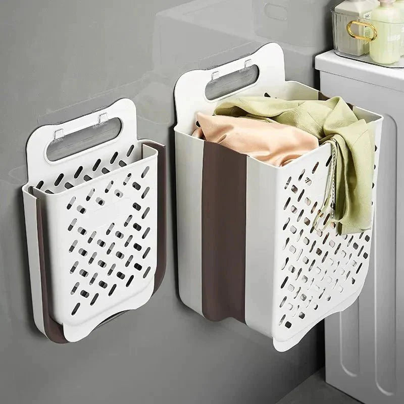 Space-saving laundry basket expandable & foldable | Stornfield