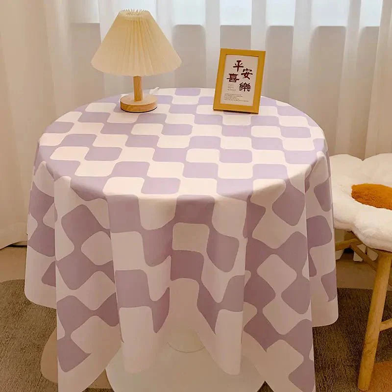 Stornfield | Round Gingham Cotton Tablecloth