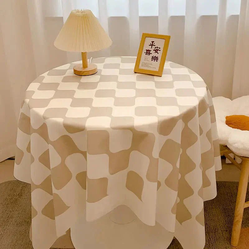 Stornfield | Round Gingham Cotton Tablecloth