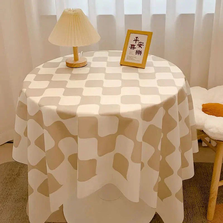 Stornfield | Round Gingham Cotton Tablecloth