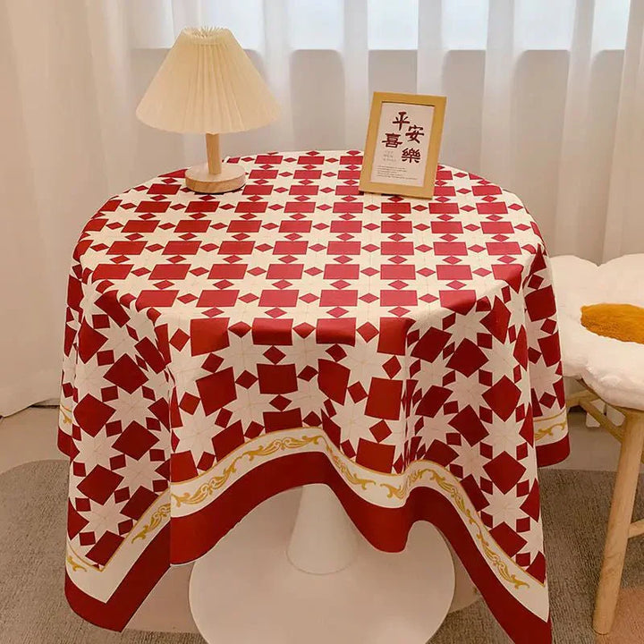 Stornfield | Round Gingham Cotton Tablecloth