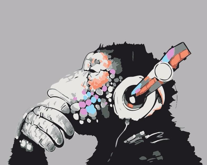 Chimp DJ - Van-Go Paint By Number Kit | Stornfield