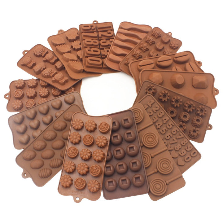 Chocolate Mold Non-stick Heart Flower Chocolate Cake Silicone Mold | Stornfield