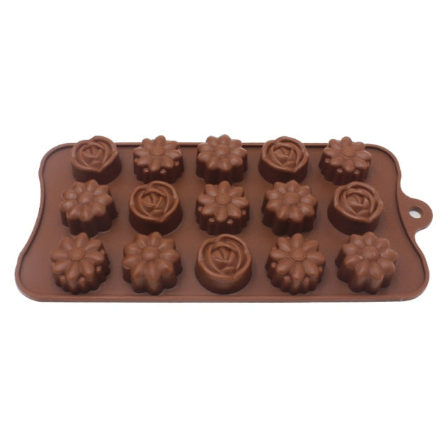 Chocolate Mold Non-stick Heart Flower Chocolate Cake Silicone Mold | Stornfield