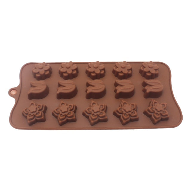 Chocolate Mold Non-stick Heart Flower Chocolate Cake Silicone Mold | Stornfield