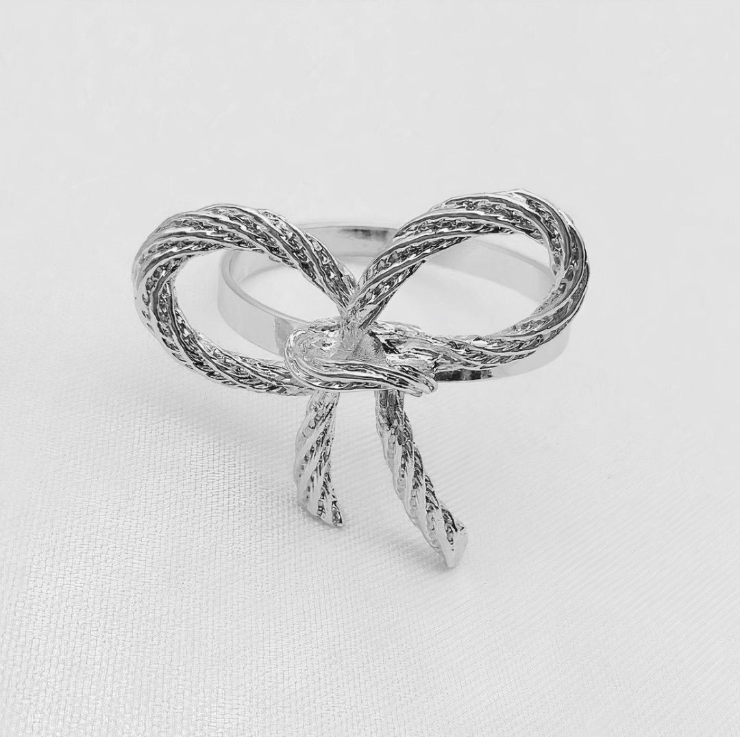 Stornfield | Set of 6 Bow-shaped Napkin Rings for Home Decor