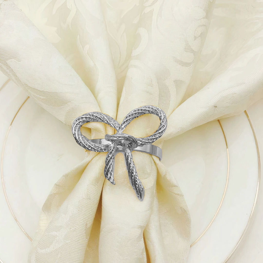 Stornfield | Set of 6 Bow-shaped Napkin Rings for Home Decor