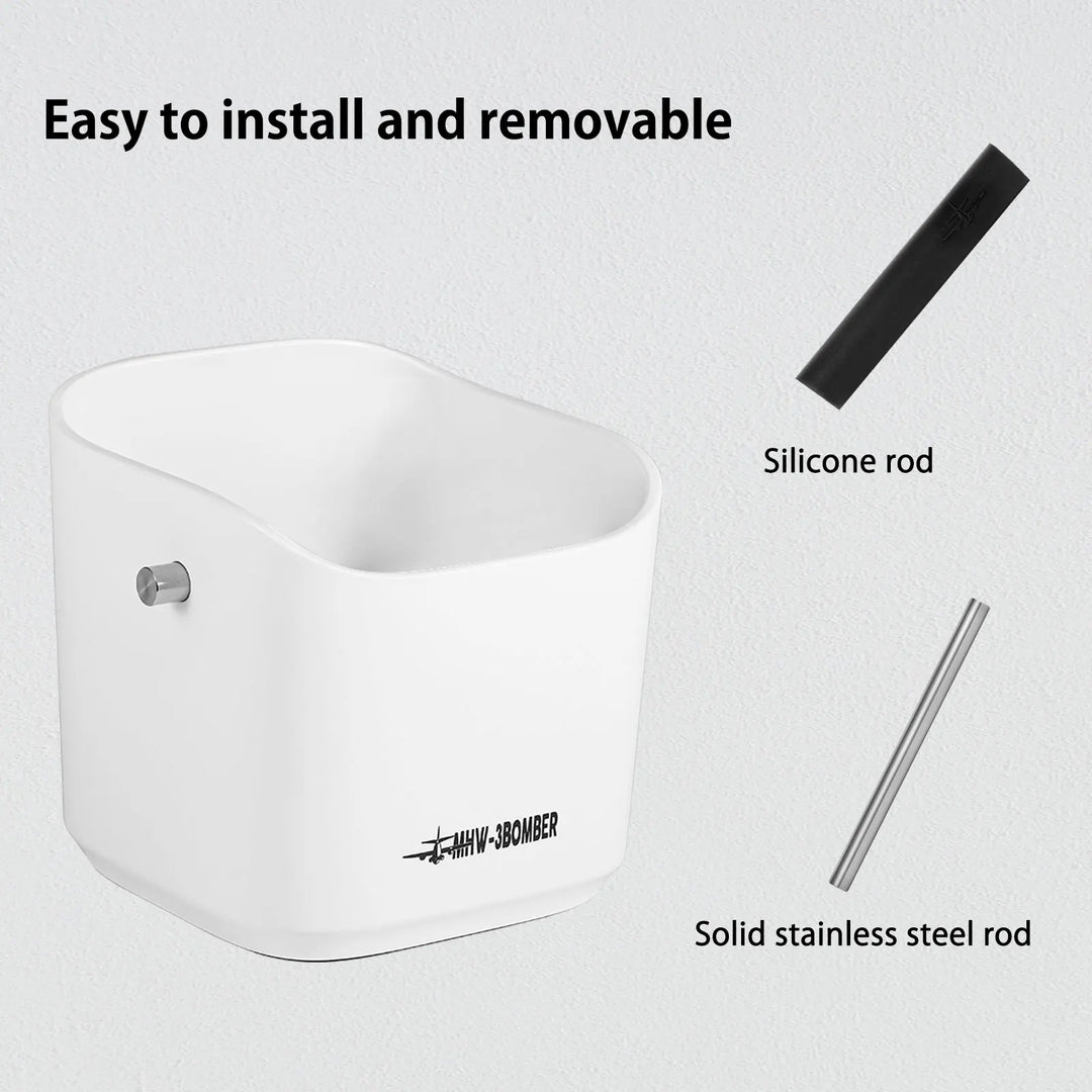 Coffee Grounds Knock Box Square Removable Knock Bar and Non-Slip Base | Stornfield