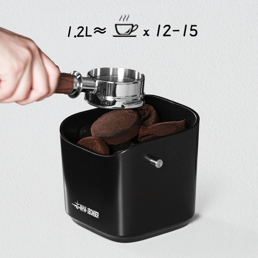 Coffee Grounds Knock Box Square Removable Knock Bar and Non-Slip Base | Stornfield