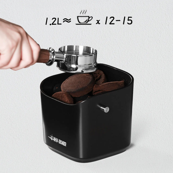 Coffee Grounds Knock Box Square Removable Knock Bar and Non-Slip Base | Stornfield