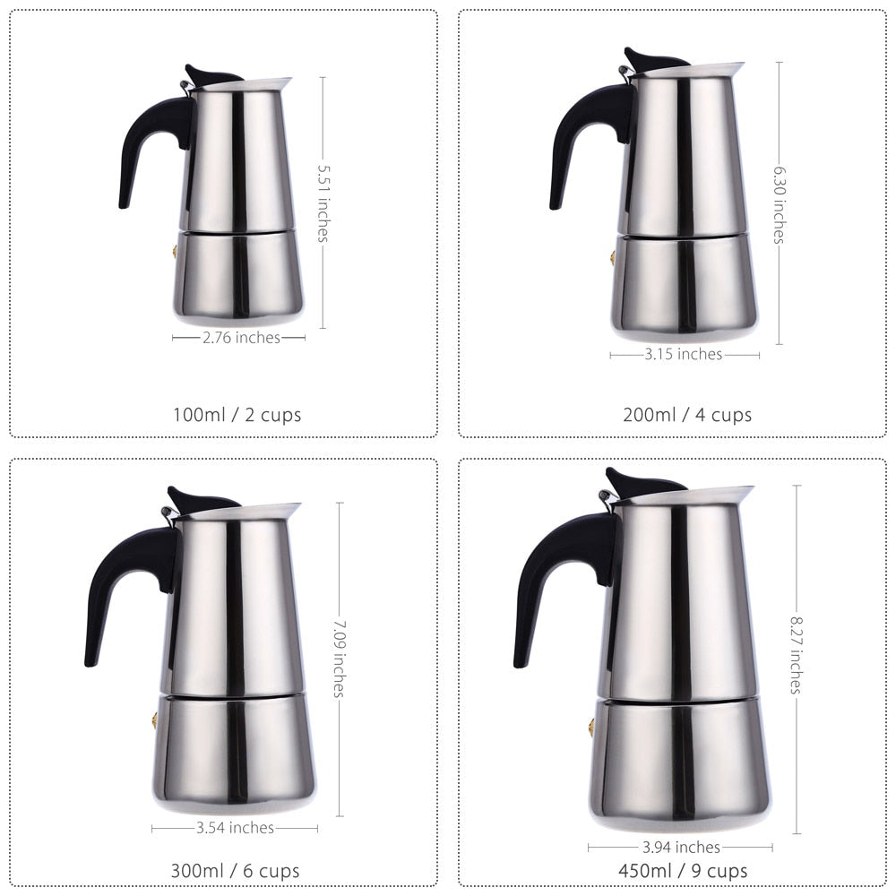 Coffee Pot Mocha Espresso Latte Percolator Stove Latte Stovetop | Stornfield
