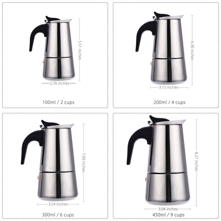 Coffee Pot Mocha Espresso Latte Percolator Stove Latte Stovetop | Stornfield