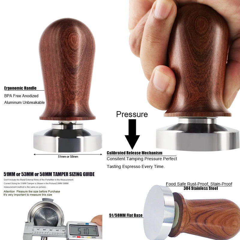 Coffee Tamper Stainless Steel Elasticity Adjustable Pressure Tamper | Stornfield