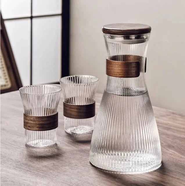 Cold Glass Water Jug Transparent Heat Resistant Water Pot With cover | Stornfield