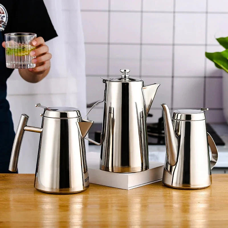 Cold Kettle Tea Set Long Mouth Soup Kettle Stainless Steel Teapot | Stornfield