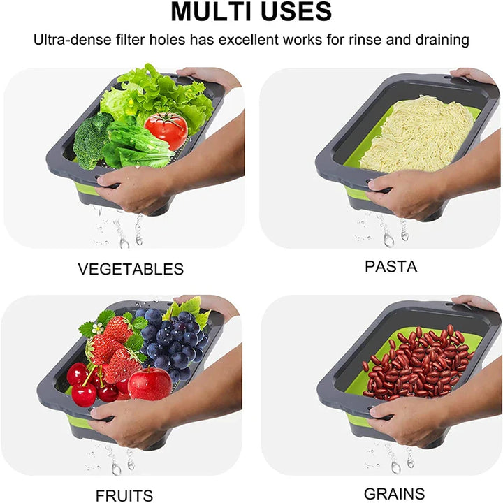 Collapsible Colander with Extendable Handles | Over-the-Sink Strainer | Stornfield