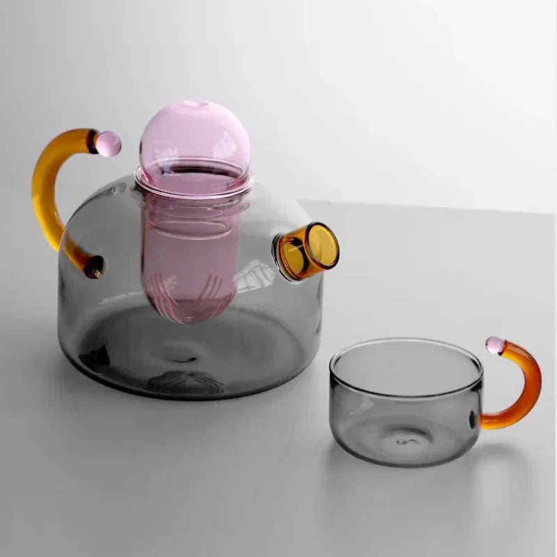 Stornfield | Color Bloom Glass Teapot & Cup Set