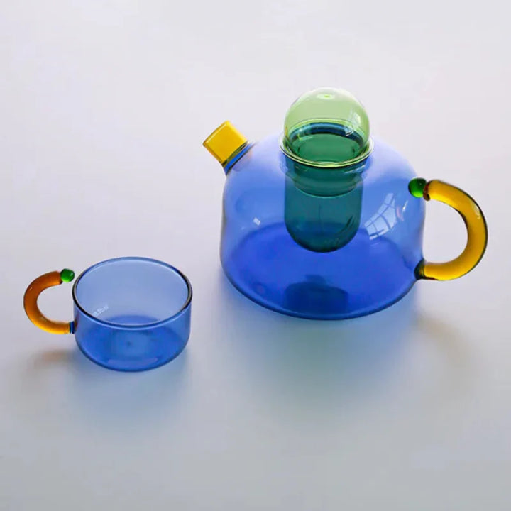 Stornfield | Color Bloom Glass Teapot & Cup Set