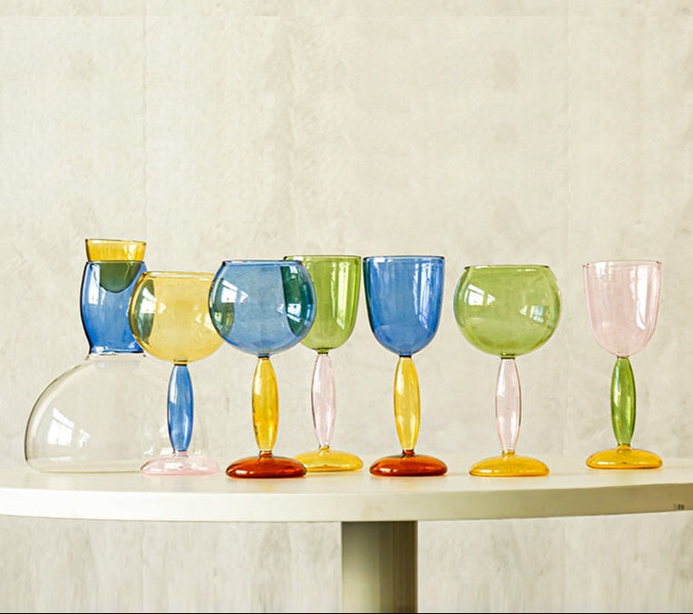 Stornfield | Colored Glass Chandelier and Carafe by Phillips