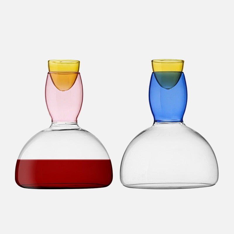 Stornfield | Colored Glass Chandelier and Carafe by Phillips