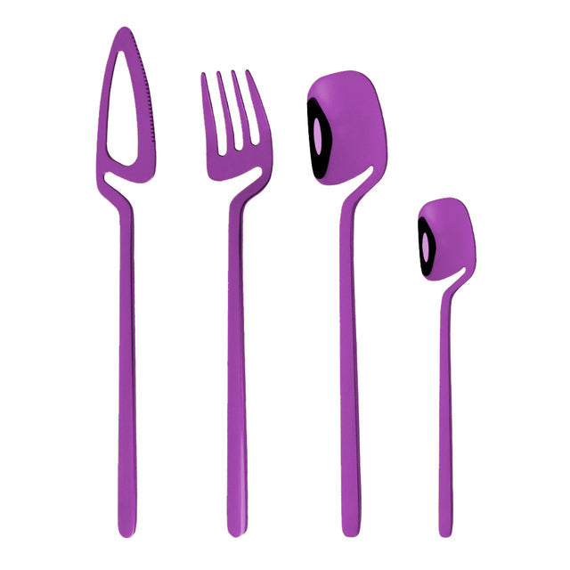 Colorful Flatware Cutlery Set Knife Fork Tea Spoon Dinner Tableware | Stornfield