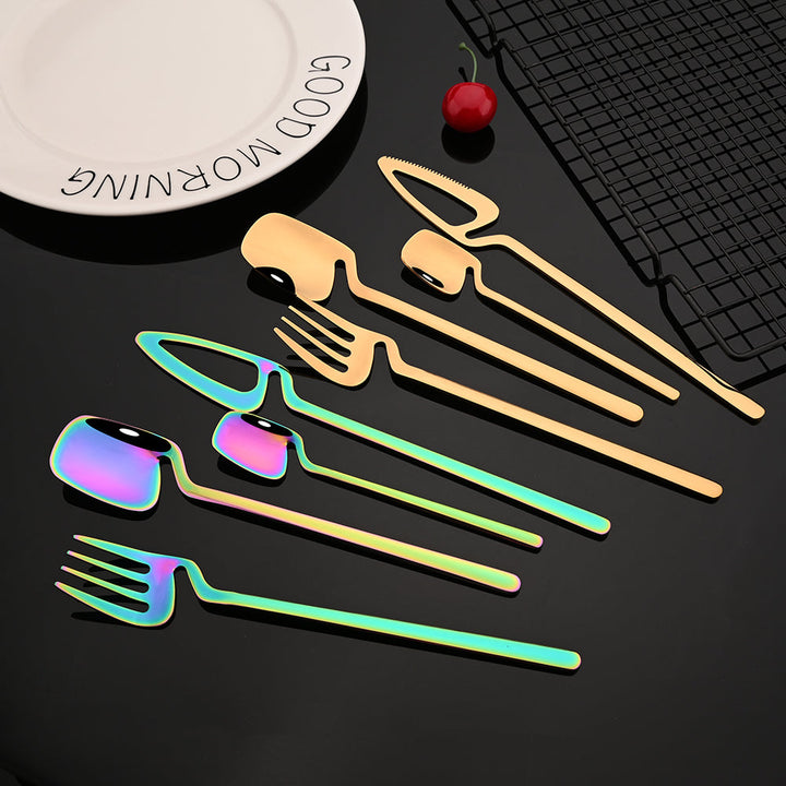 Colorful Flatware Cutlery Set Knife Fork Tea Spoon Dinner Tableware | Stornfield