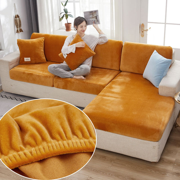Colorful High Quality Seat Cushion Cover Thick Solid Sofa Slipcovers Furniture Protector | Stornfield