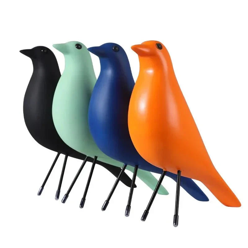 Colourful Novelty Bird House Ornament Resin Sculpture Decor | Stornfield